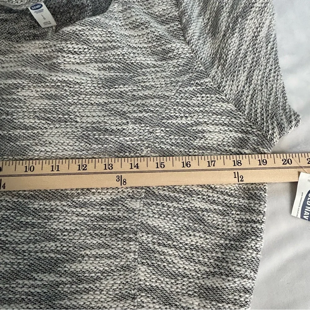 Old Navy Gray Knit Pullover Midi Dress sz L Soft Casual A-Line Office Church - Picture 8 of 11